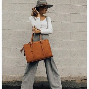 ECOSUSI Laptop Tote/Briefcase Office Handbags - Large - Brown